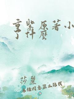 重紫原著小说讲了什么