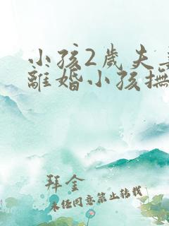 小孩2岁夫妻要离婚小孩抚养权归谁呢