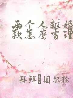 两个人离婚了贷款怎么处理