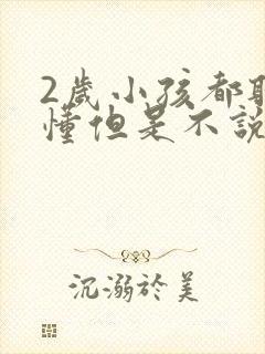 2岁小孩都听得懂但是不说话