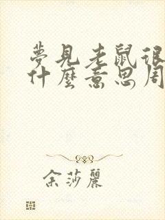 梦见老鼠很多是什么意思周公解梦