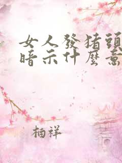 女人发猪头表情暗示什么意思