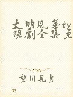 大明风华tv电视剧全集免费观看