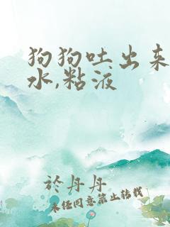 狗狗吐出来的黄水,粘液