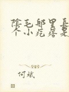 阴毛那里长了一个小疙瘩是怎么回事