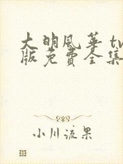 大明风华 tv版免费全集播放