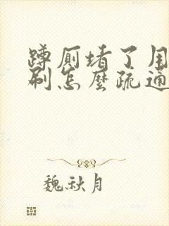 蹲厕堵了用马桶刷怎么疏通