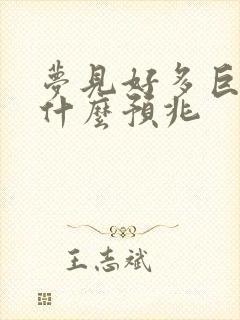 梦见好多巨蛇是什么预兆