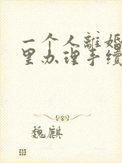 一个人离婚去哪里办理手续