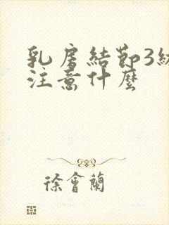 乳房结节3级要注意什么