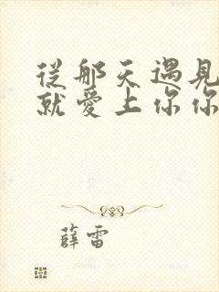 从那天遇见你我就爱上你你的笑容