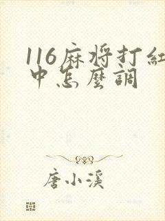 116麻将打红中怎么调