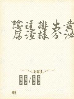 阴道排出黄色豆腐渣样分泌物