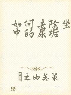 如何去除坐便器中的尿垢