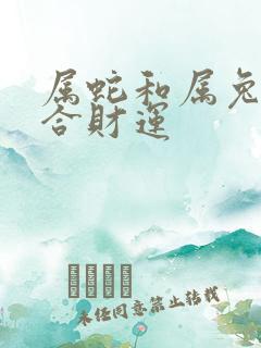 属蛇和属兔合不合财运