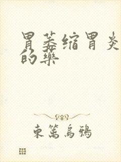 胃萎缩胃炎治好的药