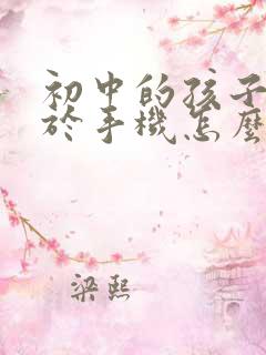 初中的孩子沉迷于手机怎么办