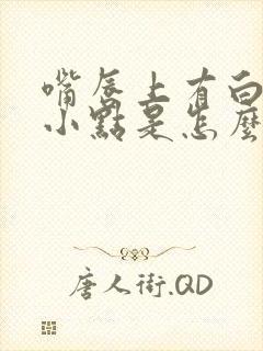 嘴唇上有白色的小点是怎么回事