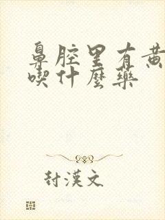 鼻腔里有黄鼻涕吃什么药