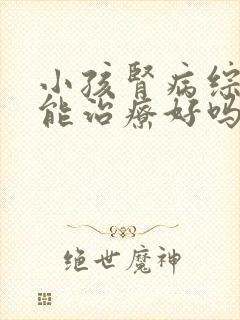 小孩肾病综合症能治疗好吗