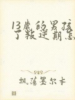 13岁的男孩到了叛逆期怎么