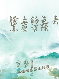 脸上的色素沉着怎么消除