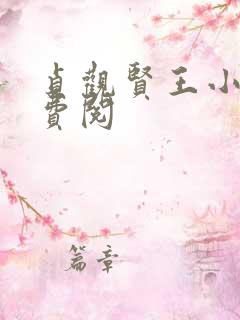 贞观贤王小说免费阅