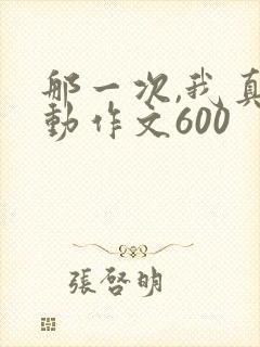 那一次,我真感动作文600