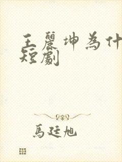 王丽坤为什么演短剧