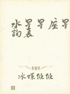 水星星座星盘查询表