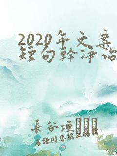 2020年文案短句干净治愈