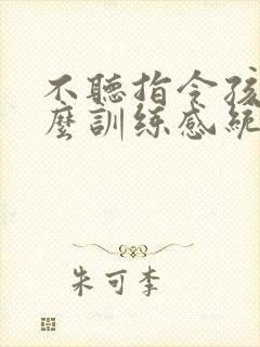 不听指令孩子怎么训练感统