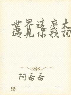 世界这么大还是遇见你歌词完整版