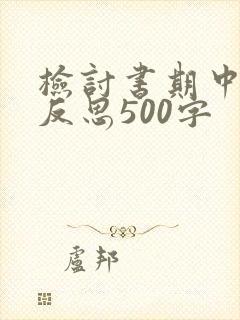 检讨书期中考试反思500字