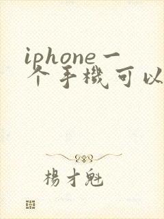 iphone一个手机可以登两个微信吗