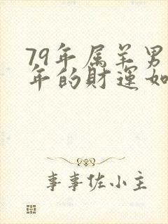 79年属羊男今年的财运如何