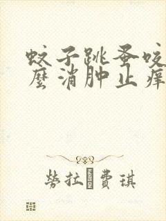 蚊子跳蚤咬了怎么消肿止痒最快