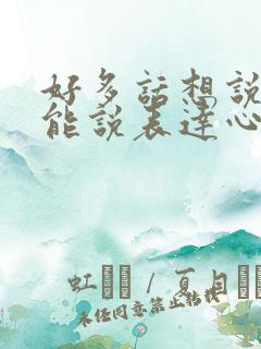 好多话想说却不能说表达心情