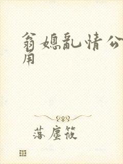 翁媳乱情公公视角