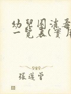 幼儿园消毒方法一览表(实用)