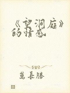 《望洞庭》表达的情感