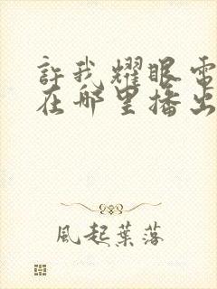 许我耀眼电视剧在哪里播出