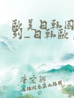 欧美日韩国产系列_日韩欧美成人一区