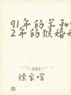 91年的羊和92年的猴婚姻怎么样