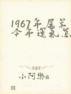 1967年属羊今年运气怎么样