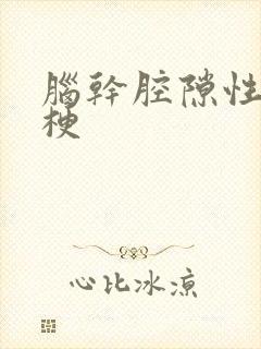 脑干腔隙性脑腔梗