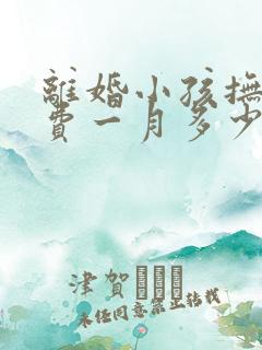 离婚小孩抚养费费一月多少钱