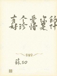 有个爱你的人好好珍惜是什么歌