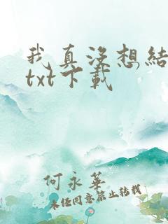 我真没想结婚啊txt下载
