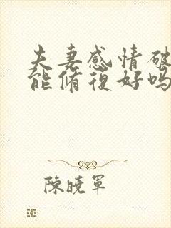 夫妻感情破裂还能修复好吗